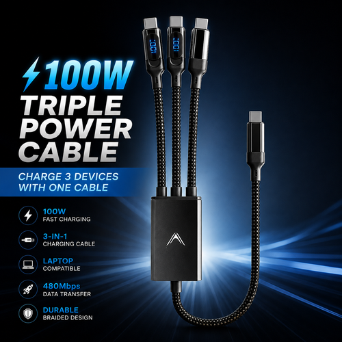 Hydra™ 100W Triple Power Cable