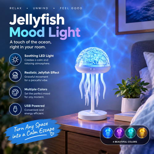 Ocean Drift Jellyfish Projection Lamp