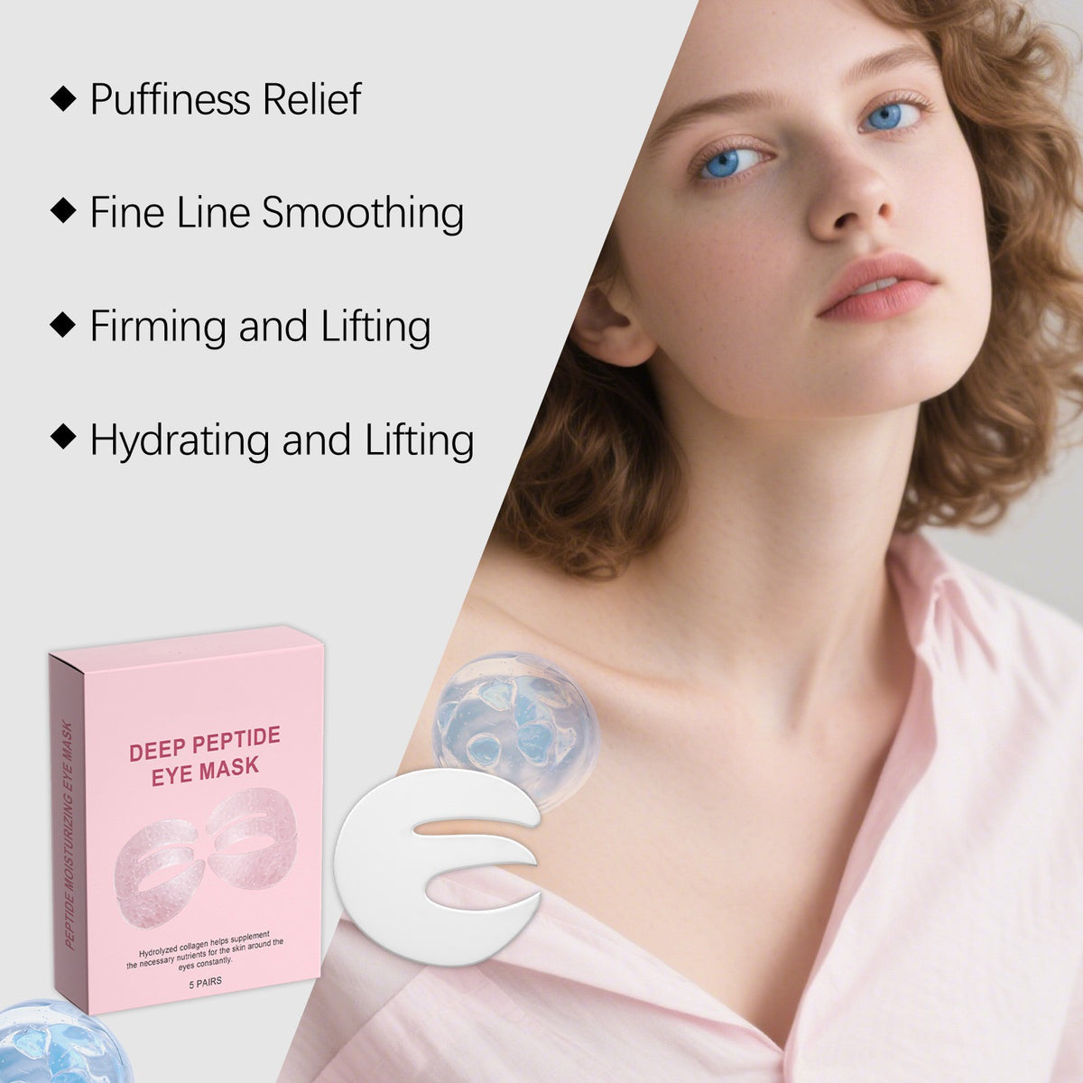 Peptide-Powered Deep Collagen Eye Mask