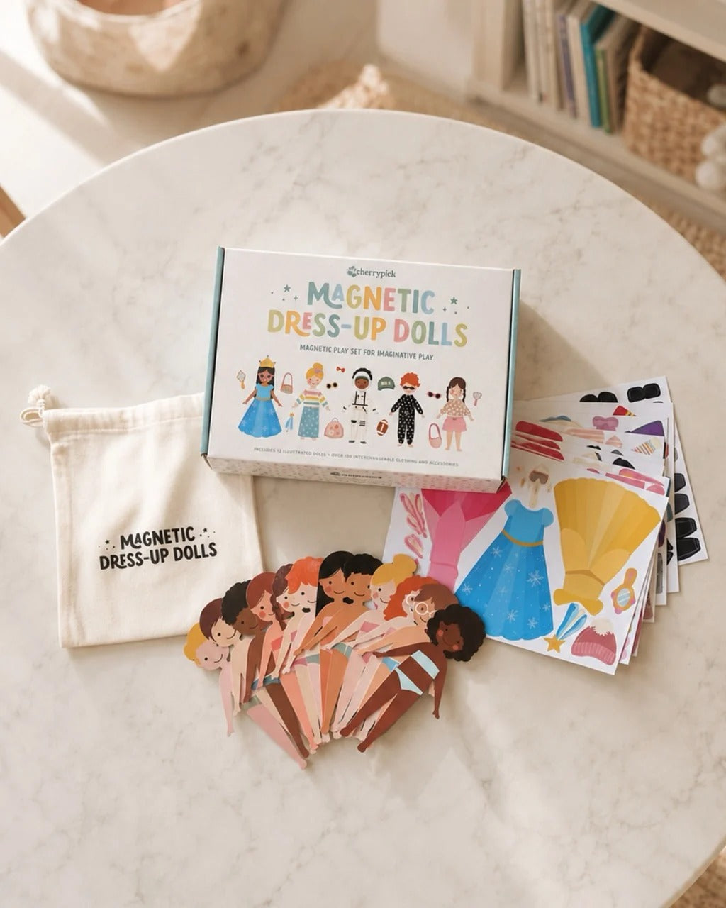 Cute Magnetic Dress-Up Doll Set for Kids