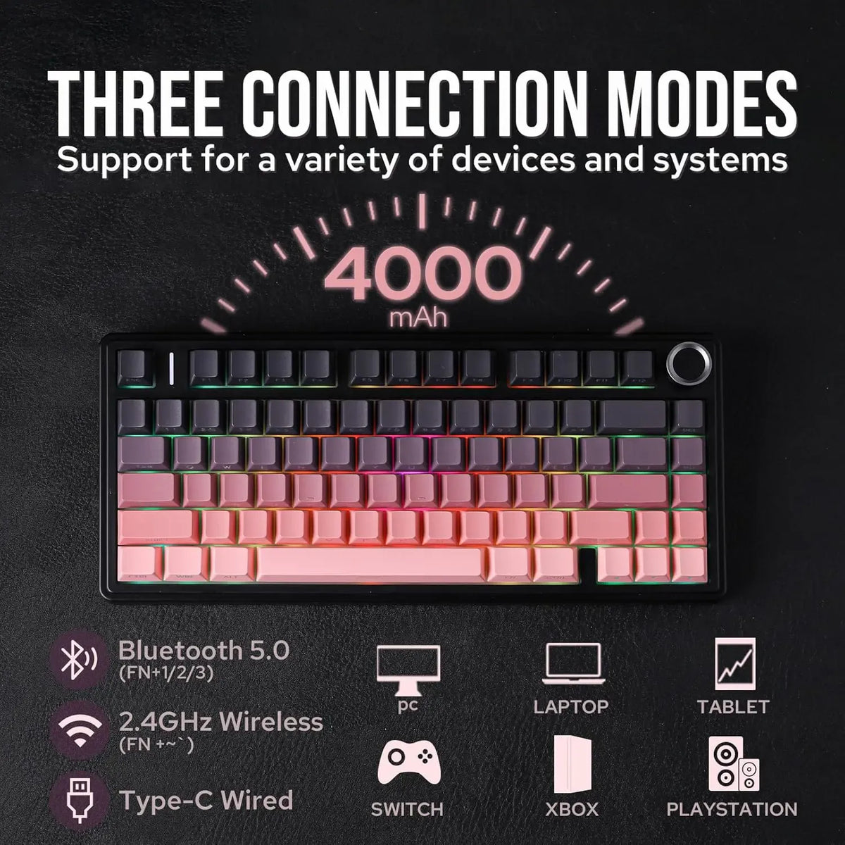 Aula Custom Software PulseGlow Tri-Mode Mechanical Keyboard – Jixi Bangladesh
